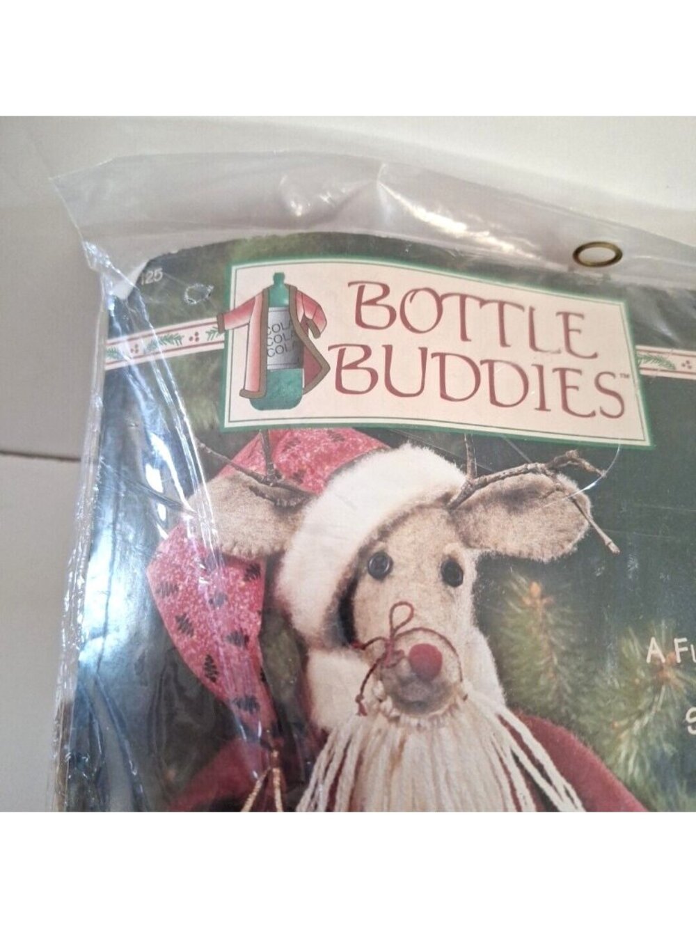 Bottle Buddies Santa Deer Dimenstions Craft Kit 13" 1997 #62125 - Picture 2 of 7